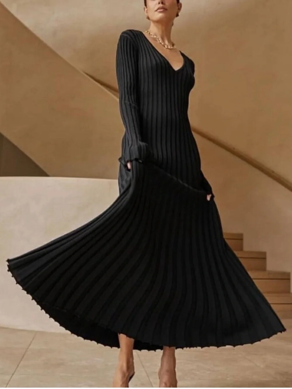 Dissh Black Reign Maxi Dress XS